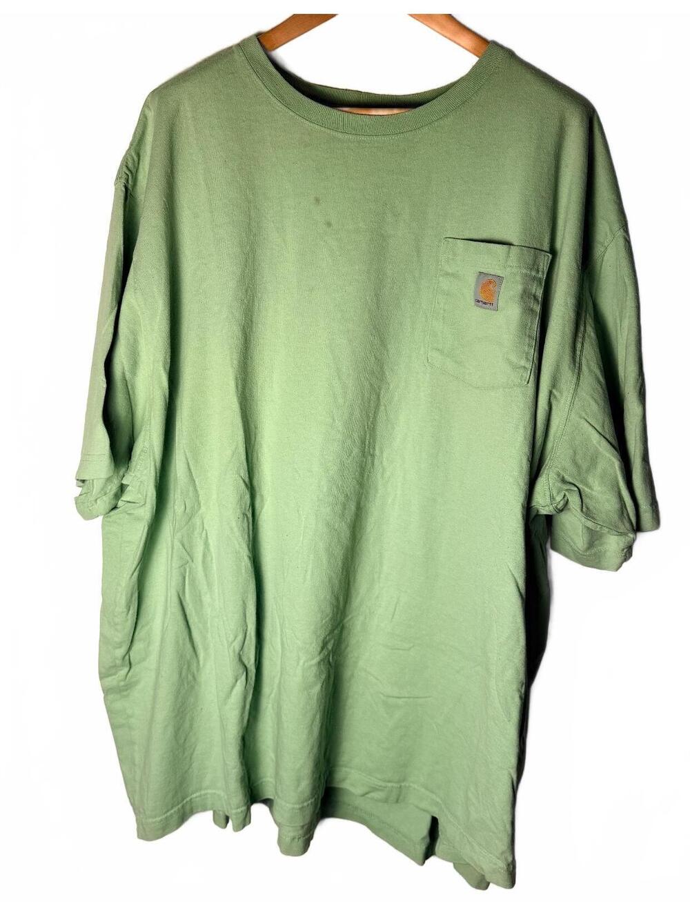 Carhartt Loose Fit T-Shirt 4XL Men's Size Green Pocket Tee - Picture 4 of 6